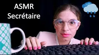 [ASMR] La Secrétaire Timide - Roleplay intimiste - Son de pluie - tapping sur clavier, soft spoken