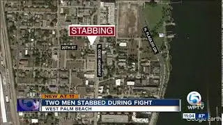 Two men stabbed along N. Dixie Highway in West Palm Beach
