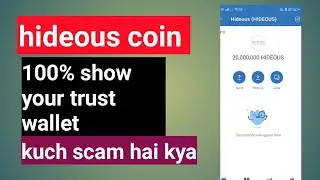 hideous coin how to show  trust wallet 100%