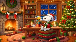 🎁 Snoopy&rsquo;s Christmas Knitting Time🧶Cozy Holiday Lofi Room Peaceful Moments 🎄Calm Lofi Winter Study