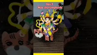 Navaratri Special🙏🕉️🥥Durga Maa Making With Super Clay🕉️🙏🥰Old Doll Makeover To Maa Durga 💕🕉️🙏 #shorts