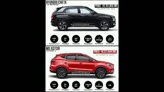 Hyundai Creta vs MG Astor #shorts #car #hyundai #mg #astor #creta