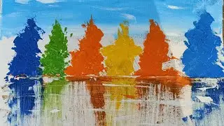 Demo Abstract Art | Simple Technique | Divine Artist | Live Painting | Very Colourful Abstract Art