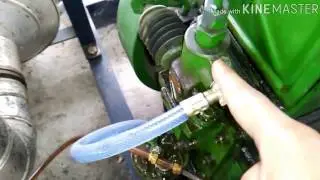 how to start an engine by hand (handcranking)  (KIRLOSKAR -AV1 DIESEL ENGINE)