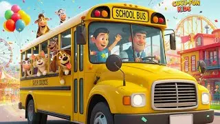 The Wheels On The Bus Song (Animal Version) Plus Others | 15 Minutes Non-Stop English song for kids