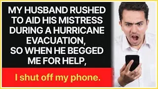 My husband rushed to aid his mistress during a hurricane evacuation, so when he begged me for help.