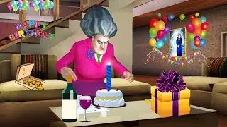 Scary teacher 3D GamePlay #4 Party popper | Finding the Fire cracker & Ruining Teacher Birthday