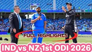 India Vs New Zealand 1st ODI Live || IND vs NZ 1st ODI Full Highlights, Part 1 || VKS Cricket 🔥