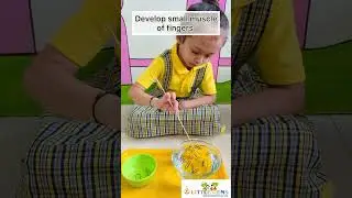 Concentration activity for kids #finemotorskills #littlegems #montessori #youtubeshorts #kajalom