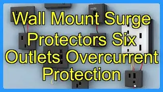 Wall Mount Surge Protectors Six Outlets Overcurrent Protection