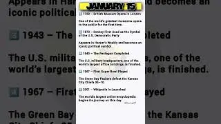 January 15 &ndash; Major Events in History #diveinfact #staticgk #currentevents
