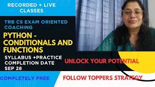 Python Conditional Statements & Functions | TRB CS Exam Preparation | MCQs & Explanation