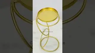 GCO Modern Contemporary Tea Light Cum Candle Holder In iron with Golden powder coated finish