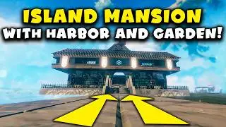 Island Mansion with harbor and garden! | VALHEIM