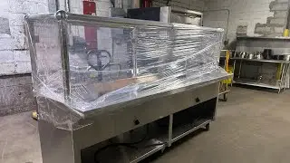 96&rdquo; Electric Steam Table with Sneeze Guard - NSF Approved