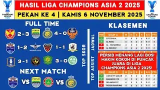 Hasil Liga Champions Asia 2 2025 - Persib vs selangor FC - Klasemen Liga Champions Asia 2 2025 Terb
