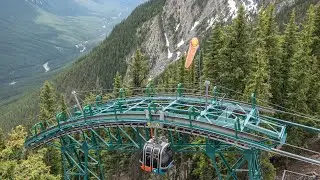 Taking the Banff Gondola 🚠 up Sulphur Mountain to dine at Sky Bistro with Chef Claudius Wolf