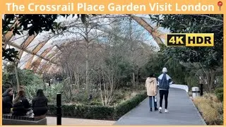 The Crossrail Place Roof Garden in Canary Wharf London Business District 2022 [ ENG SUB ] 4K HDR