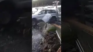 WATCH: Drunk driver launches car off a ferry dock and plunges into the water #shorts #viral #us #usa