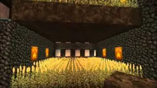 Minecraft Water Demonstration -- Vertical spreading, flower farm, Item transport 1.8.8