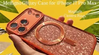 iPhone 17 Pro Max Cosmic Orange Glitter Case Cover