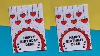 🥰Easy and Beautiful Birthday Greeting Card🥰Last Minute Birthday Card/How to make birthday card #diy