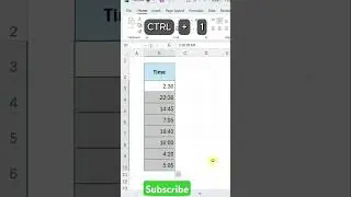 How to convert time into AM / PM format. #excel #exceltutorial #exceltips #exce