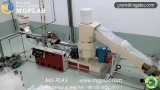 pe pp bopp plastic film pelletizing line with compactor feeding and water ring pellet cutter
