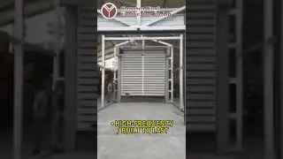 Forklifts and trailers shuttling back and forth? This door runs quiet and smooth! 🚛⚡ #highspeeddoor