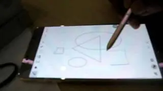 Samsung Galaxy Note 5 using S Pen to draw shape