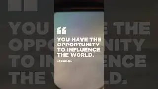 You have a unique #opportunity to build yourself into a #brand and influence the world postively! ✅