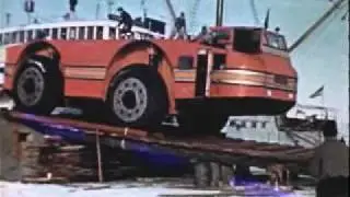 Amazing Big Red Tractor in Antarctica