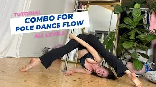 Pole Dance Flow Combo Tutorial | Smooth Shoulderstand Transition & Floorwork