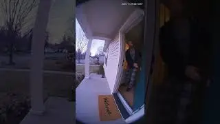 DEER RINGS DOORBELL WITH ITS NOSE AND FREAKS OUT