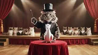Magician Cat Turns Paper Dove Into a Real Bird! 🐱✨🕊️