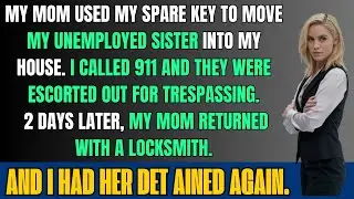My Mom Secretly Let My Sister Move Into My Home While I Was Away. I Came Back and Dialed 911