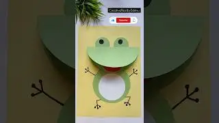 DIY PAPER FROG TOY / Paper Crafts for School / Paper Craft / Easy Kids Craft Ideas / Origami Frog