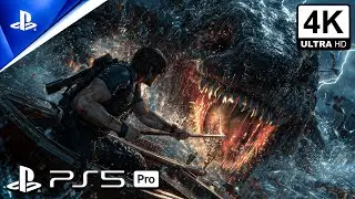 Leon vs. Lake Monster (PS5 PRO) INSANE RAY-TRACING Realistic Ultra Graphics Gameplay [4K 60FPS HDR]