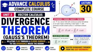 30. Divergence Theorem | Vector Calculus | Gauss Theorem | Thomas Calculus