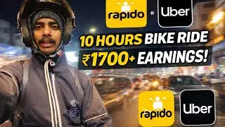 10 hour bike ride krke 💵🤑 1700+ earning 🤑💰 rapido/uber bike taxi driver #rapidobiketaxijob 