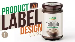 How to Create Talbinah Label Design in Illustrator   Urdu  Hindi Class 1