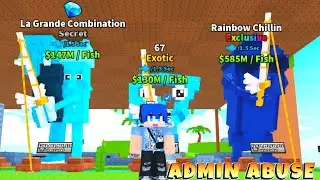 ADMIN ABUSE MY FISHING BRAINROT #roblox