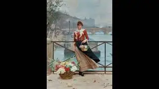 Victor Gilbert | The Flower vendor on the Pont des Arts, 1900
