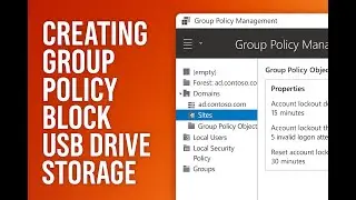 creating group policy for block usb storage #activedirectory #desktopsupport #ittraining