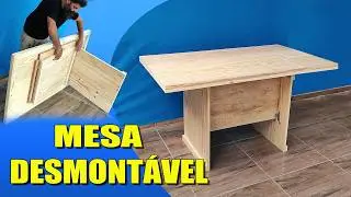 Mesa desmontável de madeira