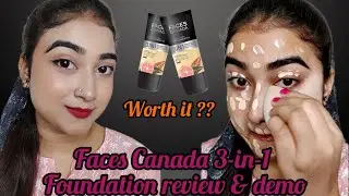 Faces Canada 3-in-1All Day Hydra Matte Foundation || review & demo / Flawless Base?