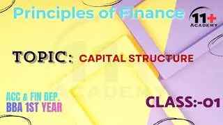 Chapter 9.1 [ Capital Structure ] [Class 01] 11+ Academy