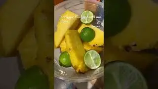 Pineapple, Ginger,And lime drink #healthy #fruit #ginger #pineapple #lime #detox #juicecleanse #reel