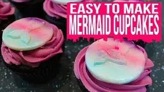 How To Make MERMAID CUPCAKES with Metallic food paint- Cake Craft City