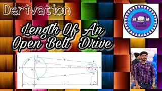 Derivation of length of an open belt drive | Hindi and Urdu | Machine Design Course